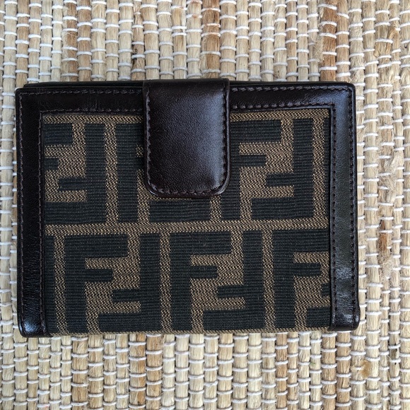 FENDI BROWN ZUCCA BIFOLD WALLET - Picture 2 of 11